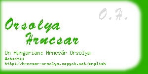 orsolya hrncsar business card